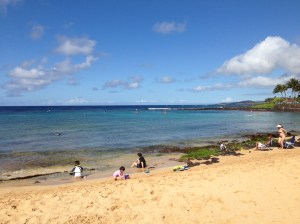 Sunny Poipu Beach mostly to ourselves