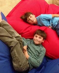 The reason I'm mellowing...these kids have both puked on me.