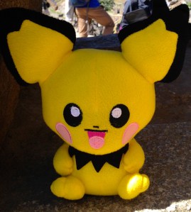Pichu...because nothing says ancient ruins like a plush toy from China.