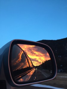 A typical Colorado ski morning sunrise