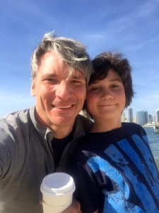 Happy boys visiting San Diego